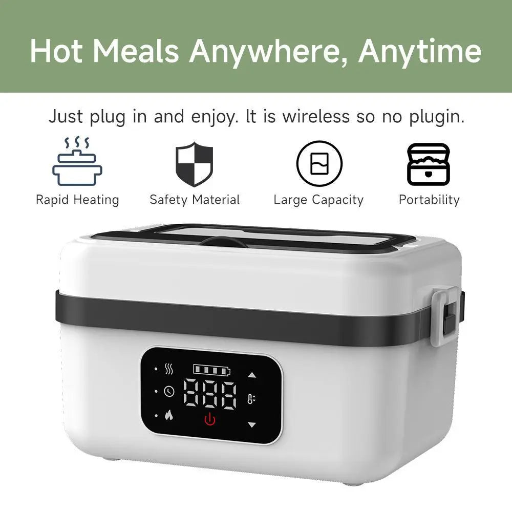 Portable Electric Lunch Box, USB-Rechargeable Heated Lunch Box, Food Heater for Home, Office, School and Picnic, Hard Shell Lunchbox #TOP PICKS