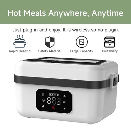 Portable Electric Lunch Box, USB-Rechargeable Heated Lunch Box, Food Heater for Home, Office, School and Picnic, Hard Shell Lunchbox #TOP PICKS