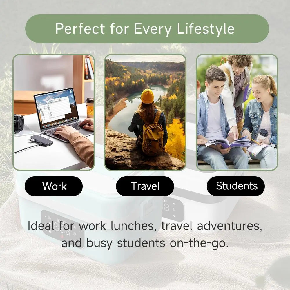 Portable Electric Lunch Box, USB-Rechargeable Heated Lunch Box, Food Heater for Home, Office, School and Picnic, Hard Shell Lunchbox #TOP PICKS